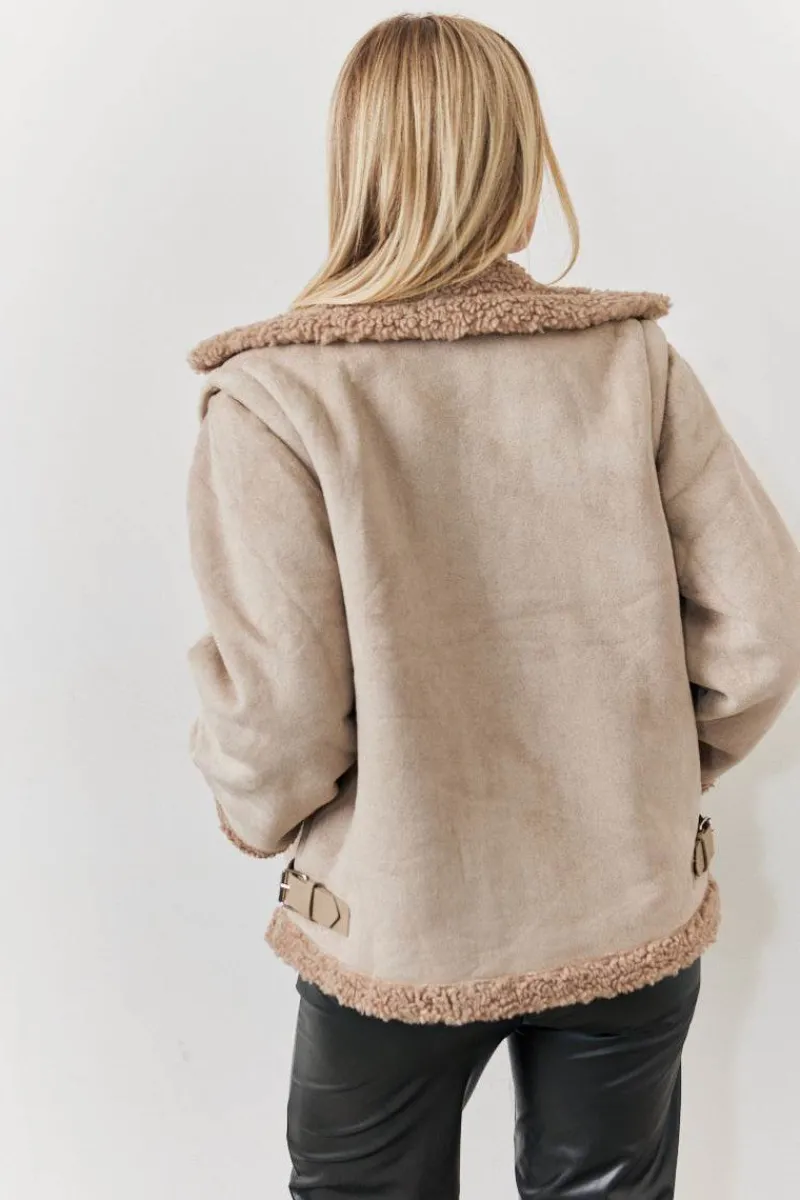 2 In 1 Aviator Coat Gilet|In The Style Clearance