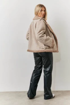 2 In 1 Aviator Coat Gilet|In The Style Clearance