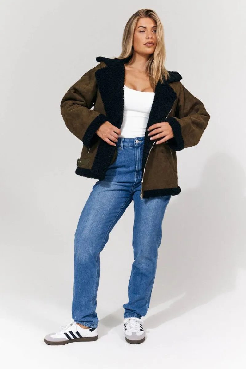 2 in 1 Aviator Coat/Gilet|In The Style Best
