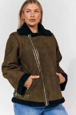 2 in 1 Aviator Coat/Gilet|In The Style Best