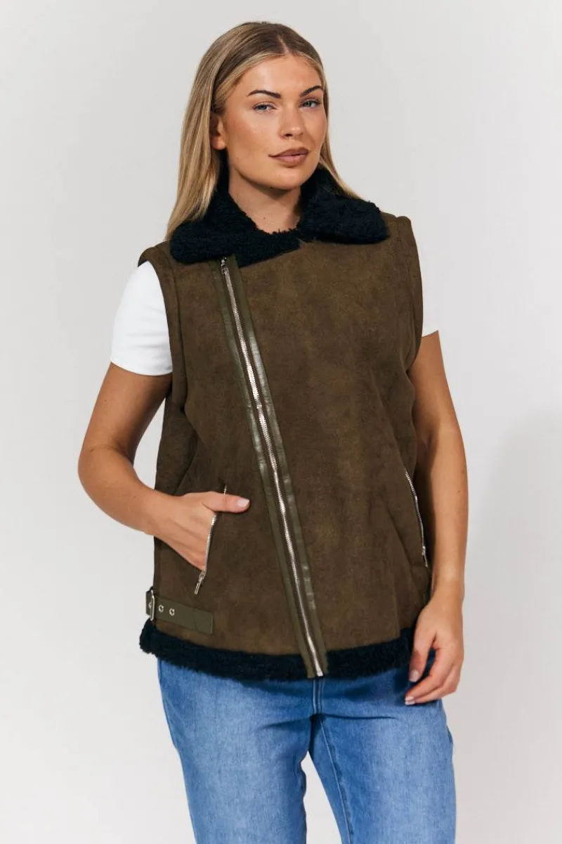 2 in 1 Aviator Coat/Gilet|In The Style Best