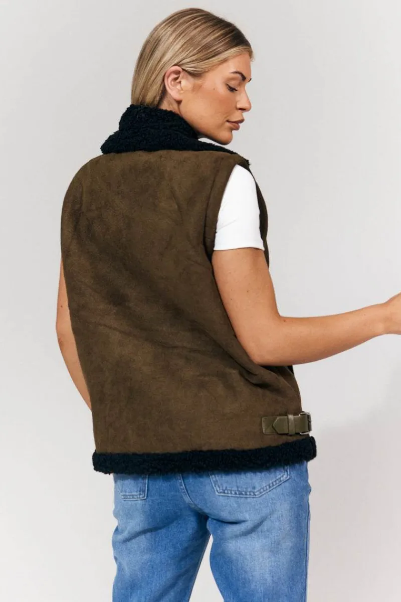 2 in 1 Aviator Coat/Gilet|In The Style Best