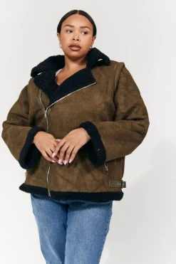 2 in 1 Aviator Coat/Gilet|In The Style Best