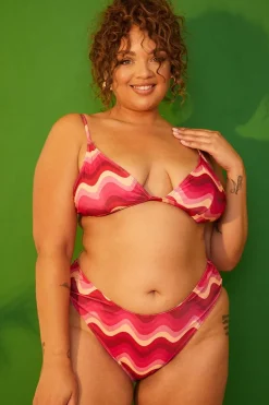 Abstract High Leg Bikini Bottoms|In the Style Hot