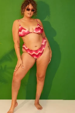Abstract High Leg Bikini Bottoms|In the Style Hot