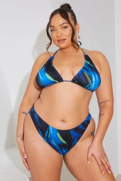 Abstract Print Boomerang Bikini Bottoms|In the Style Sale