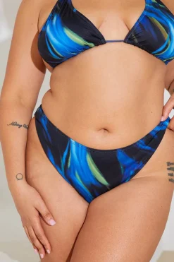 Abstract Print Boomerang Bikini Bottoms|In the Style Sale