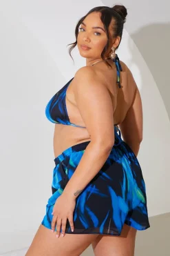Abstract Print Chiffon Co-Ord Beach Short|In the Style New