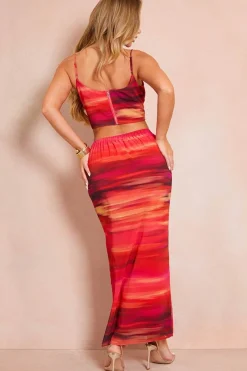 Abstract Co-Ord Maxi Skirt|In the Style Discount