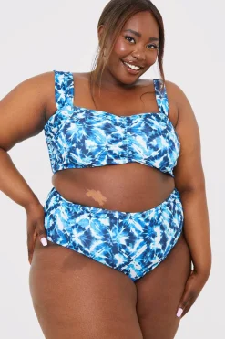 Abstract Print High Waisted Bikini Bottoms|In the Style