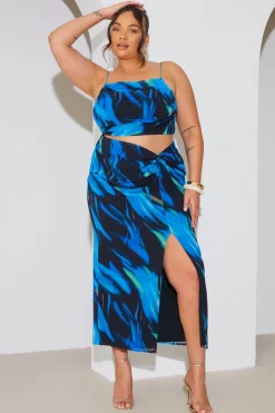 Abstract Print Maxi Co-Ord Skirt|In the Style Hot