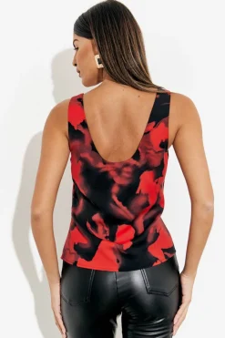 Abstract Scoop Cami Top|In The Style