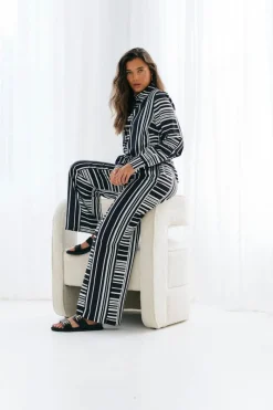 Abstract Stripe Co-Ord Shirt|In The Style Online
