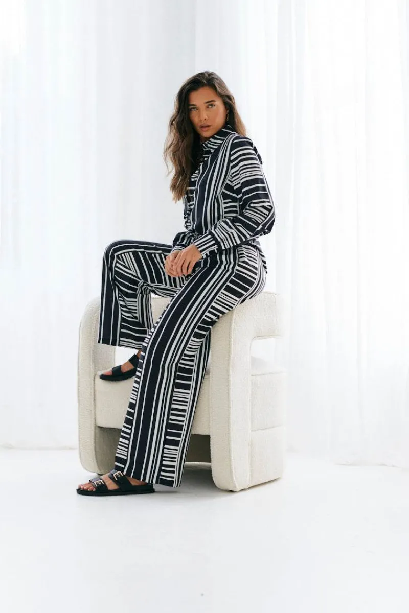 Abstract Stripe Co-Ord Shirt|In The Style Online