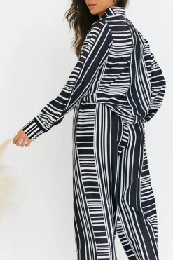 Abstract Stripe Co-Ord Shirt|In The Style Online