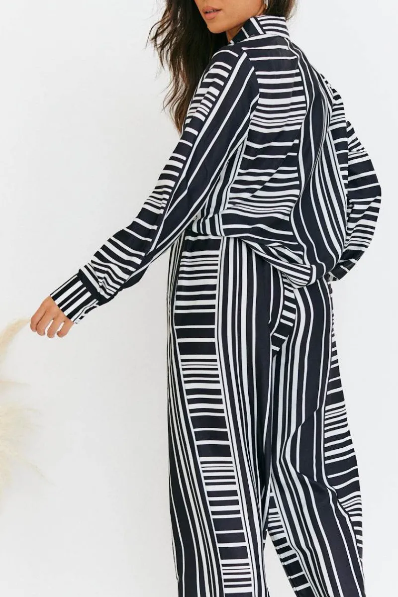 Abstract Stripe Co-Ord Shirt|In The Style Online