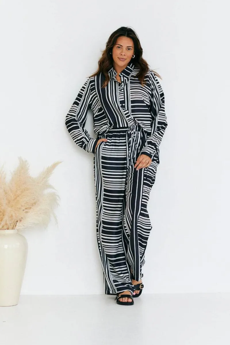 Abstract Stripe Co-Ord Shirt|In The Style Online