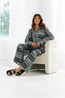 Abstract Stripe Co-Ord Shirt|In The Style Online