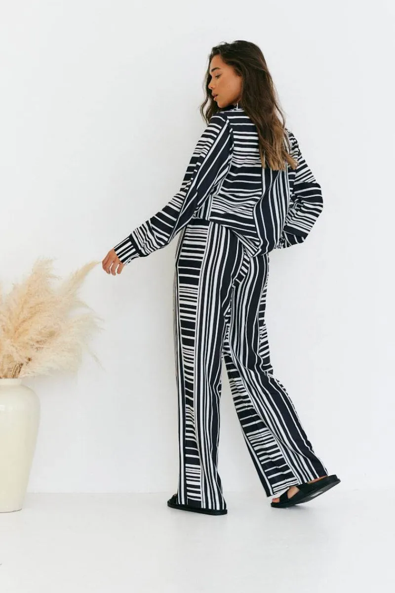 Abstract Stripe Co-Ord Shirt|In The Style Online