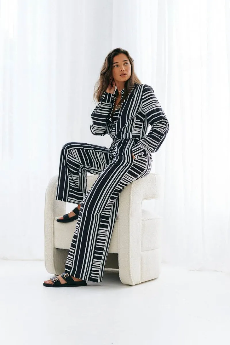 Abstract Stripe Co-Ord Trouser|In The Style Hot