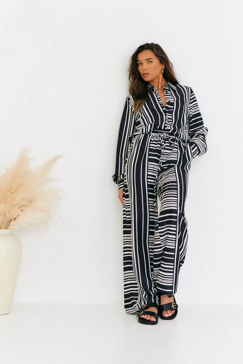 Abstract Stripe Co-Ord Trouser|In The Style Hot