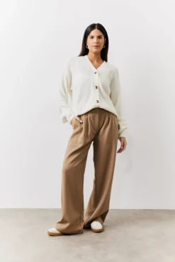 Adjustable Waist Pleat Wide Leg Trouser|In the Style Best