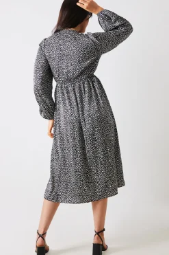 Animal Print Smock Midi Dress|In the Style Hot