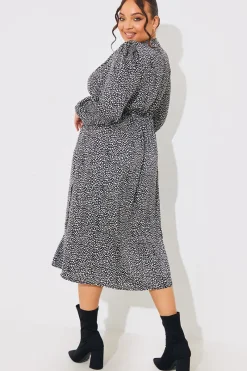 Animal Print Smock Midi Dress|In the Style Hot