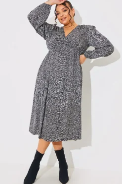 Animal Print Smock Midi Dress|In the Style Hot