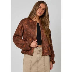 Animal Suede Bubble Hem Jacket|Urban Bliss