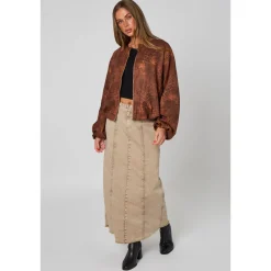 Animal Suede Bubble Hem Jacket|Urban Bliss
