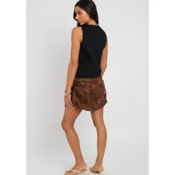 Animal Suede Mini Skirt|Urban Bliss Outlet
