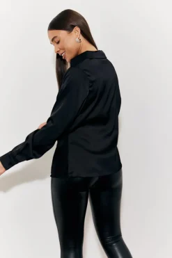 Asymmetric Button Detail Shirt|In The Style Sale