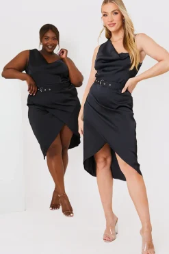 Asymmetric Cowl Neck Dress|In the Style