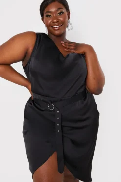 Asymmetric Cowl Neck Dress|In the Style