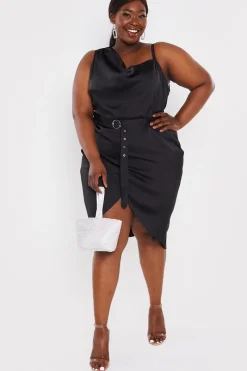 Asymmetric Cowl Neck Dress|In the Style