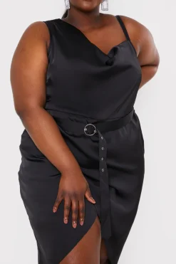 Asymmetric Cowl Neck Dress|In the Style