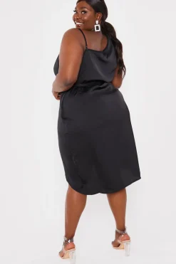 Asymmetric Cowl Neck Dress|In the Style