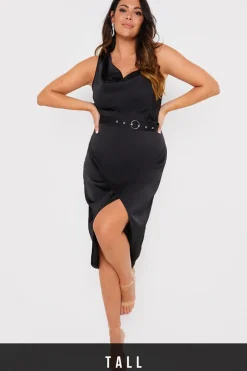 Asymmetric Cowl Neck Dress|In the Style