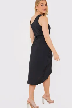 Asymmetric Cowl Neck Dress|In the Style