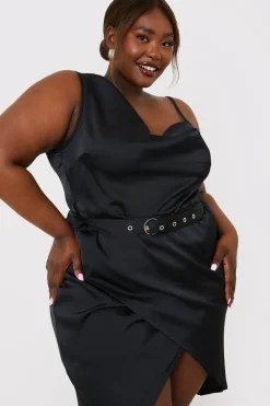 Asymmetric Cowl Neck Dress|In the Style