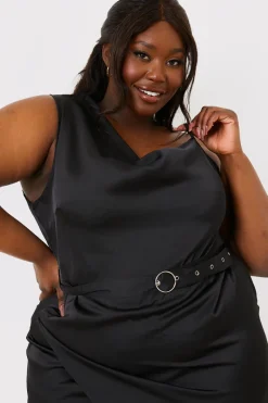 Asymmetric Cowl Neck Dress|In the Style