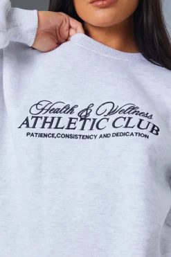 Athletic Club' Slogan Oversized Sweater|In the Style New