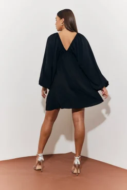 Balloon Sleeve Smock Mini Dress|In the Style