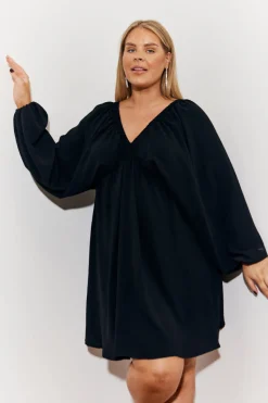 Balloon Sleeve Smock Mini Dress|In the Style