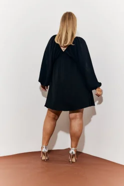 Balloon Sleeve Smock Mini Dress|In the Style