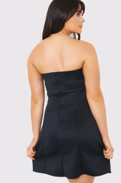Bandeau A Line Mini Dress|In The Style Discount