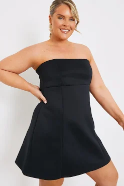 Bandeau A Line Mini Dress|In The Style Discount