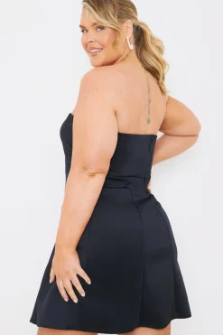 Bandeau A Line Mini Dress|In The Style Discount