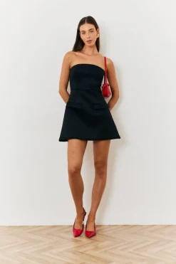 Bandeau Pocket Detail Mini Dress|In The Style Outlet
